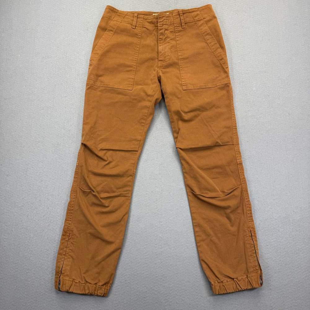 Nili Lotan Cropped Military Pant Cognac Brown Size 0 99W12 USA Made Cargo Pant